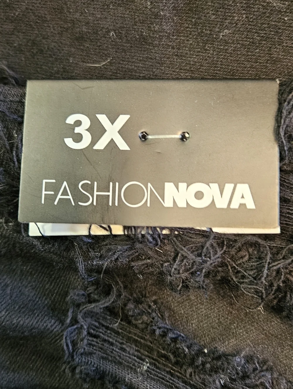NWT Fashion Nova Black Distressed Denim Shorts